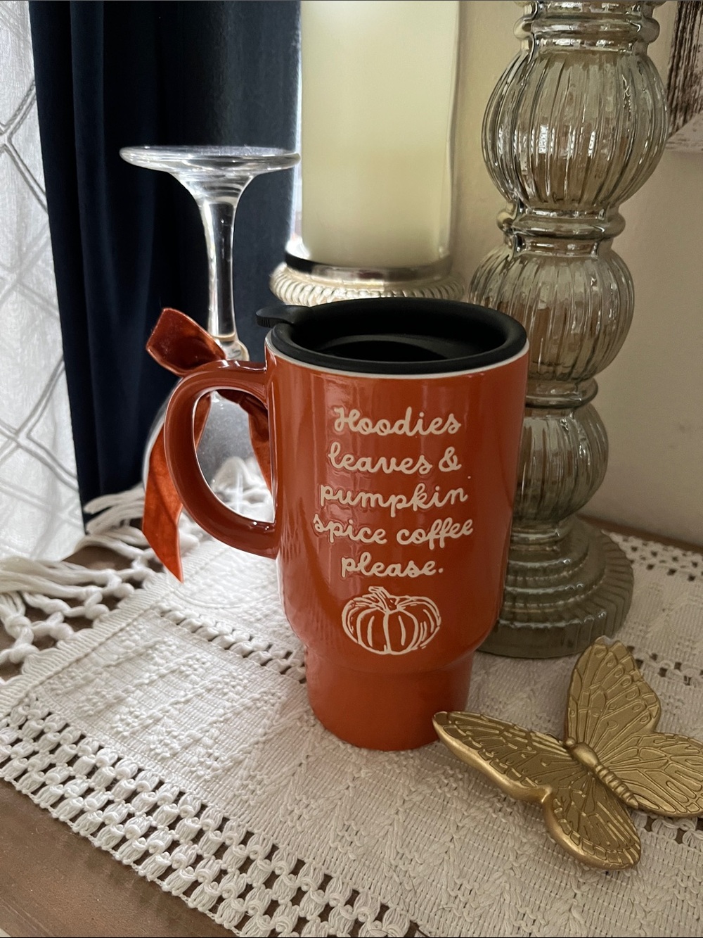 Pumpkin Spice Travel Mug - Orange